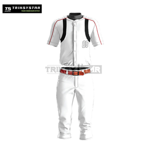 Uniformes de baseball pour hommes imprimés sur mesure, dernier design, couleur unie, respirants, anti-humidité, vêtements d'équipe sportive à vendre - Product Image 1