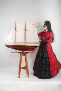 Bluenose II soporte de exhibición de réplica de madera de cedro hecho a mano grande modelo de barco náutico pintado decoración del hogar regalo coleccionable hecho a mano - Product Image 6