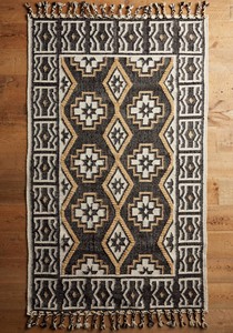 Tapis Kilim en laine aspect vintage Tapis tissé à la main multicolore pour hôtels de salon - Product Image 4
