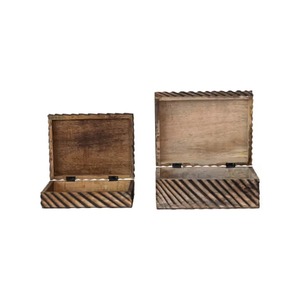 Decorative Carved American Style Multifunction Mango <b>Wood</b> Jewelry <b>Box</b> with Easy Cleaning Feature - Product Image 2
