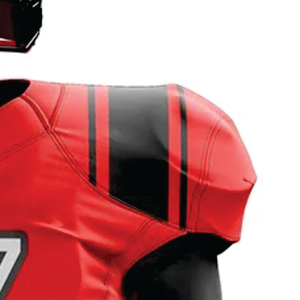 Conjunto personalizado de uniforme de fútbol americano rojo y negro para hombre, aparejos transpirables, sarga, ropa deportiva de entrenamiento duradera, Jersey con nombre del jugador - Product Image 4