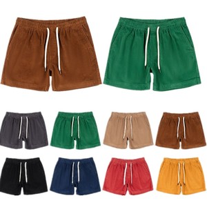 Pana transpirable algodón pesado cordón cintura elástica correr entrenamiento gimnasio pantalones cortos bolsillos verano playa hombres pantalones cortos atléticos - Product Image 1