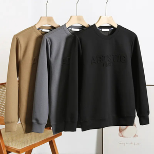 เสื้อสเวตเตอร์คอกลม 14 สีที่กําหนดเอง 350 กรัมเสื้อสเวตเตอร์ผู้ชายขนแกะขั้วโลกแขนยาว - Product Image 6
