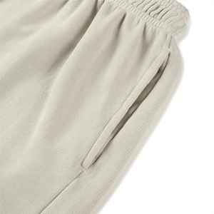 Short de survêtement uni décontracté pour hommes 100% coton avec logo personnalisé vente en gros short de jogging en molleton doux vierge - Product Image 2