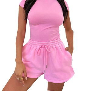 Tenues pour femmes, haut court et short, ensemble court 2 pièces, ensembles assortis, ensemble de jogging pour femmes, pantalon deux pièces pour femmes - Product Image 3