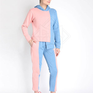 Último invierno mujer transpirable 100% algodón de talla grande cómodo cuello con capucha conjuntos sólidos al por mayor - Product Image 3
