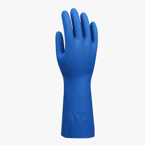 Guantes Industriales <span class=keywords><strong>de</strong></span> Nitrilo XINGYU <span class=keywords><strong>de</strong></span> 33 cm, Azules, Resistentes a Químicos, Ácidos y Álcalis, para Laboratorio - Product Image 1