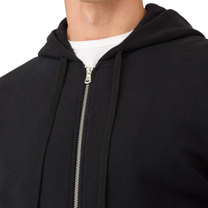 Sweat à capuche zippé en coton 100 % de qualité supérieure pour hommes, personnalisable, décontracté, anti-plis, design bouclé, pour le printemps, taille XL - Product Image 3