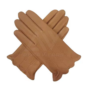Gants en cuir respirants personnalisables avec logo personnalisé bon matériau pour les scènes d'hiver en plein air mitaines en cuir décontractées - Product Image 2