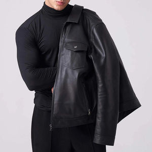Mens Premium Original Leather Trendy Design High Demanded Windproof Comfortable <b>Perfect</b> <b>Fit</b> Real Genuine Mens Leather jacket - Product Image 5