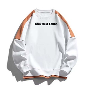 Sweat-shirt à col rond unisexe en polyester/coton, doublé en polaire épaisse, de haute qualité, logo personnalisé brodé, coupe classique - Product Image 5