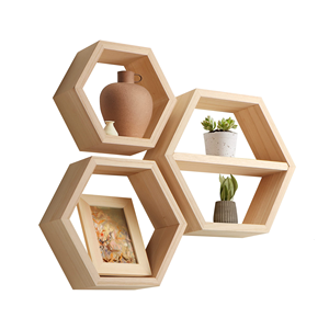 Vente en gros Tenture murale en bois design vintage Plaque en bois de ferme rustique en forme d'hexagone pour la décoration intérieure faite à la main - Product Image 4
