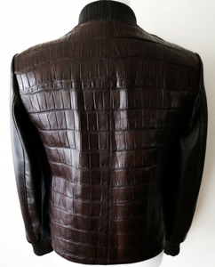 Vestes pour hommes 2025 cuir de vachette véritable en cuir véritable gaufré peau de crocodile plaqué veste pour hommes personnalisable support respirant - Product Image 5