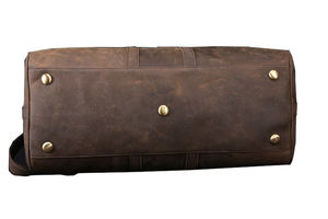 กระเป๋าเดินทางแบบดัฟเฟิลสีน้ำตาลเข้มพร้อมหูหิ้ว สกรีนโลโก้ตามสั่ง ยอดขายดีอันดับต้นๆ - Product Image 3