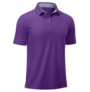 Camisa de Golf de manga corta para hombre de alta calidad, deportiva, informal, de negocios, con cuello para Polo, tela de punto de alta calidad, patrón sólido - Product Image 4