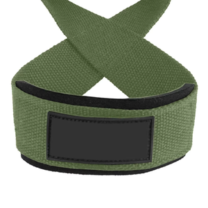 Bandes de maintien pour poignets de musculation en tissu vert antidérapant, poignées de gym unisexes, équipement de fitness - Product Image 6