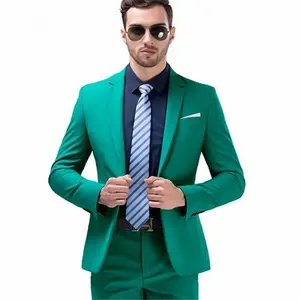 Setelan tuksedo Formal pria, jas tuksedo Formal, warna Solid, Blazer rapat, kantor, bisnis, mantel celana kasual untuk pria