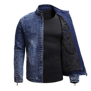 Diseño elegante de los hombres de invierno 100% algodón logotipo personalizado Jean Denim Streetwear chaquetas con tela de lona para deportes - Product Image 6