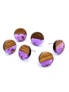 Pendientes de Madera y Resina de Diseño, Modernos y a la Moda para Fiestas, Aptos para Todas las Temporadas - Product Image 3