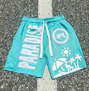 Short de lavage vintage pour hommes OEM short de lavage à l'acide brodé avec teinture au soleil vente en gros de shorts d'été lavés aux produits chimiques pour hommes - Product Image 4