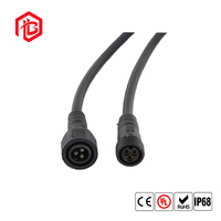 Adaptateur LED étanche Bett M8 M12 M15 M20 2P 3 fils IP67 Prise mâle/femelle Contact en cuivre 10A Boîtier rond PA66