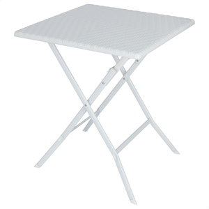 WELL HOME Tavolino Quadrato Bianco da Esterno 62x62x73, Tavolino da Comodino - Product Image 4