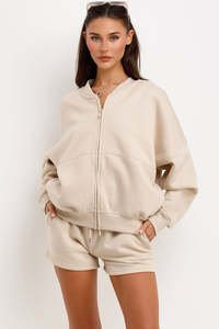 Conjunto de chándal de 2 piezas con capucha y pantalones cortos para mujer, conjunto de chándal con capucha y chándal corto para mujer, conjunto de 2 piezas para mujer - Product Image 5