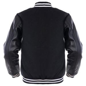 Good Quality Men's Baseball <b>Jackets</b> With <b>Leather</b> Sleeves Wholesale <b>Long</b> Sleeve <b>Leather</b> Windproof Quilted baseball Varsity <b>Jacket</b> - Product Image 2
