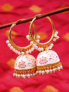 Lote de 10-100 Pares de Pendientes Colgantes Meenakari, Joyería Estilo Afgano Boho, Lámparas de Araña Minakari, Joyería Jhumka Jhumki para Fiestas - Product Image 3