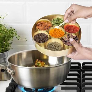 Minimalist Creative Brass Spice <b>Box</b> Kitchen Cabinet Storage Powder Spice and <b>Herbs</b> for Home and Restaurant Kitchen Accessories - Product Image 3