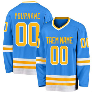 Venta al por mayor 100% Poliéster Camisetas de hockey sobre hielo Ajuste personalizado MOQ bajo Precio directo de fábrica Envío mundial Servicio OEM disponible - Product Image 1