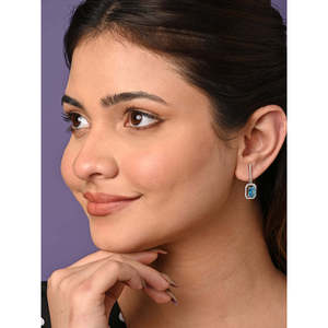 CLARA ต่างหูเงินแท้ 925 รุ่นอาซูล เครื่องประดับแฟชั่นทันสมัย - Product Image 5