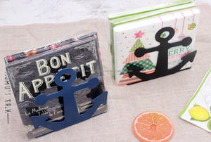 Porte-serviettes d'ancre bleu fait à la main en gros prix - Product Image 2