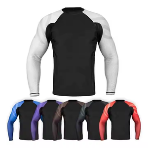 OEM Mma Rushguard de secado rápido de manga larga Rushguard personalizado impreso Rash Guard sublimación Rashguard personalizar su propio logotipo y diseño - Product Image 2