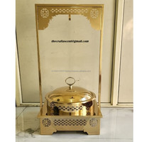 Chauffe-Plat Professionnel de Luxe en Acier Inoxydable TCA Doré, Chauffage à Vapeur, Capacité 50 Plateaux/Heure pour Hôtels, Restaurants, Traiteurs et Buffets