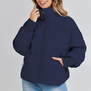 Manteaux d'hiver en duvet avec logo personnalisé OEM Longs manteaux en coton doudounes à bulles brillantes pour femmes Vestes en duvet de canard à manches longues pour filles - Product Image 2