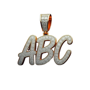 Star Dust Hip Hop FLASH Letter Pendant Lab Grown Diamond Iced Out Bling para Hombres Mujeres Moda Charm Jewelry para Mujeres - Product Image 1