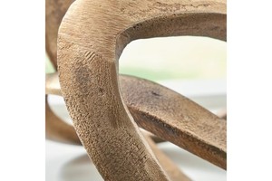 Sculpture de noeud abstrait en laiton antique Art moderne en métal poli pour Accent de décoration intérieure pour salon ou bureau - Product Image 3