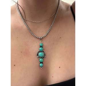 Natural Turquoise Sterling Silver Pendant Bohemian Gold-Plated Religious <b>Charm</b> for <b>Jewelry</b> Making and Gifting - Product Image 2