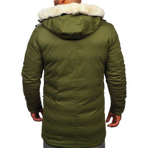 Chaquetas Parka de Color rojo para hombre, chaqueta Parkas cálidas para exteriores de invierno para hombre, prendas de vestir para hombre, chaqueta Parka impermeable informal - Product Image 2