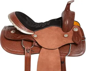Selle de cheval western en cuir véritable, faite à la main, importée, pour le saut d'obstacles, l'endurance, l'équitation western, vente en gros - Product Image 2
