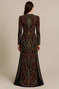 Robe de mariée de luxe à col rond, meilleure robe de mariée empire à volants, robe longue au sol, tissu en tulle importé, broderie, perles, diamants - Product Image 6