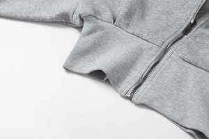 Sudadera con capucha en blanco con cremallera de algodón 100% de alta calidad - Product Image 6