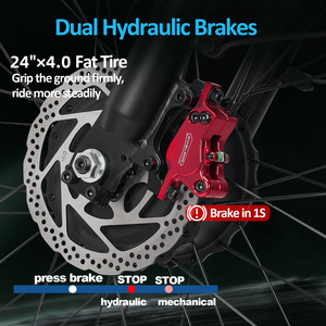 Bicicleta Eléctrica Ligera <span class=keywords><strong>E</strong></span>-BYCCO 24 EB7PRO con Motor Dual de 4000W Pico y 6000W, 52V 32Ah - Product Image 4