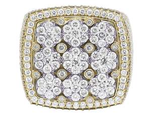 Anillo de campeón de moissanita de lujo para hombres VVS Diamond 925 Sterling Silver Hip Hop Jewelry - Product Image 2