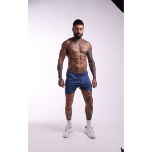 Calzoncillos Bóxer para Hombre, 100% Algodón, Azules, Transpirables, Suaves, Cómodos, Cintura Elástica, Tallas 48-66 - Product Image 3