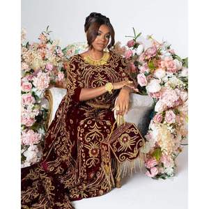 Vestido Dirac Somali en Línea A Color Borgoña Real con Cintura Natural - Product Image 1