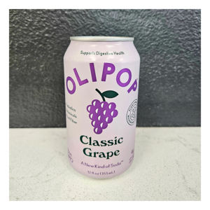 Boisson gazeuse pétillante classique OliPop au raisin, boisson prébiotique naturelle pour adultes - Product Image 1