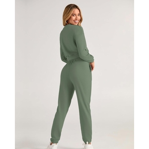 Latest Design Jogging Wear Tracksuits for sale in different colors New Fashion Women's Cotton Fleece Ladies Tracksuits Set - Product Image 6