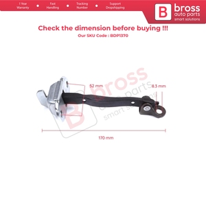 BDP1370 Conjunto Limitador de Puerta Trasera para Yaris Vitz MK3 P13 2010-2014 Vios P15 Verso S P12 Pre-Facelift 6863052120 - Product Image 5